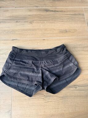 lululemon athletica Black Striped Athletic Shorts